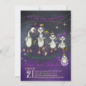 Traditional Mardi Gras symbolism with a goose  Kaart (Voorkant)