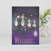 Traditional Mardi Gras symbolism with a goose  Kaart (Staand voorkant)