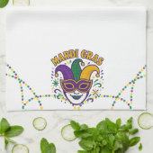 Traditional Mari Gras colored mask Theedoek (Gevouwen)
