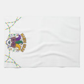 Traditional Mari Gras colored mask Theedoek (Horizontaal)