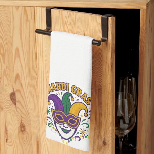 Traditional Mari Gras colored mask Theedoek (Derde Gevouwen)