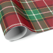 Traditional Maroon and Emerald Green Tartan Plaid Cadeaupapier (Rol Hoek)
