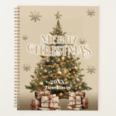 Traditional Merry Christmas Antiek Gold 20XX Planner (Voorkant)