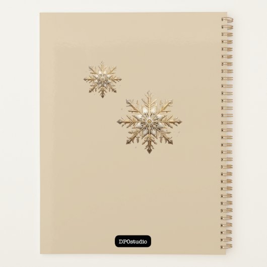Traditional Merry Christmas Antiek Gold 20XX Planner (Achterkant)