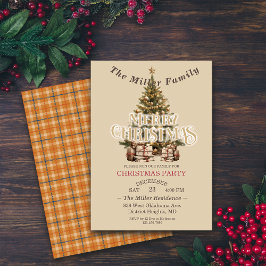 Traditional Merry Christmas Antiek Gold Custom Kaart