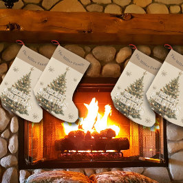 Traditional Merry Christmas Antiek Gold Custom Kleine Kerstsok