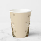 Traditional Merry Christmas Antiek Gold Custom Papieren Bekers (Links)