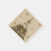 Traditional Merry Christmas Antiek Gold Custom Servet (Hoek)