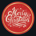 Traditional Merry Christmas Gift Sticker<br><div class="desc">Traditional Merry Christmas Gift Sticker - add that finishing touch to gift wrap with a traditional Merry Christmas message.</div>