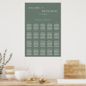Traditional Minimalist Simple Wedding Sage Green Poster (Keuken)