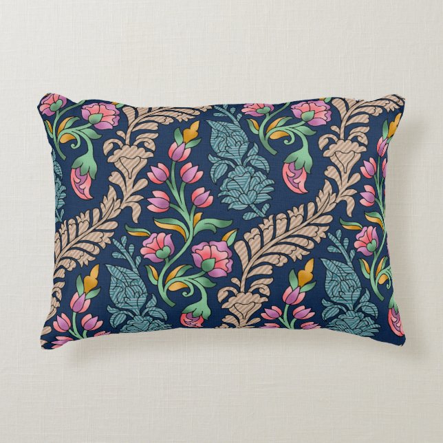 Traditional Mughal Allover Designart,pattern,flora Accent Kussen (Voorkant)