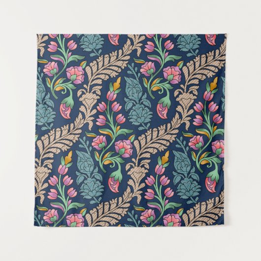 Traditional Mughal Allover Designart,pattern,flora Wandkleed (Voorkant)