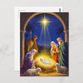 Traditional Nativity Holy Family Briefkaart (Voorkant / Achterkant)