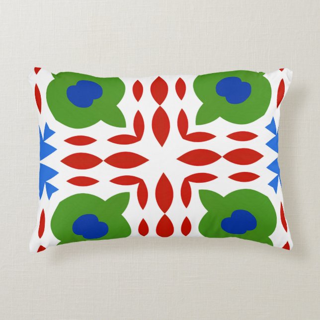 Traditional ornate mexican talavera Hand drawn Accent Kussen (Voorkant)