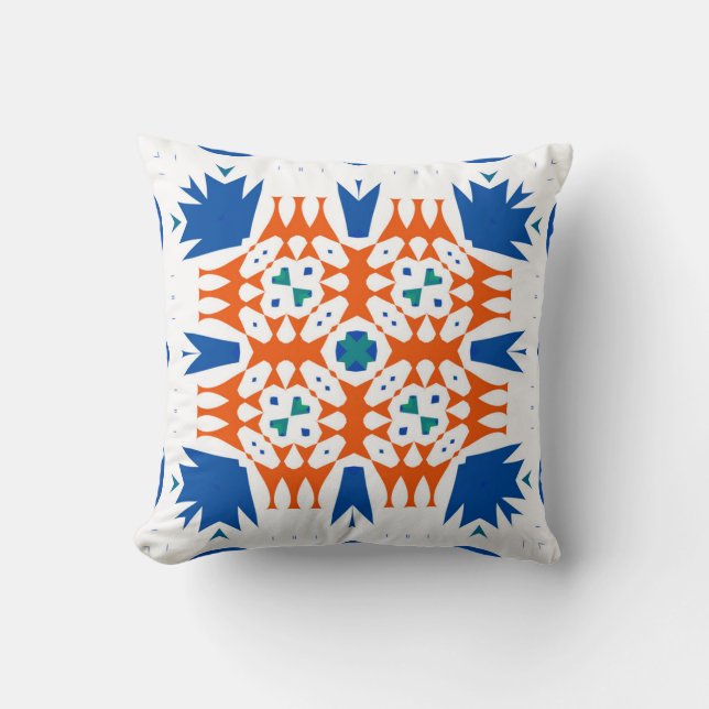 Traditional ornate mexican talavera Hand drawn Kussen (Voorkant)