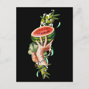 Traditional Palestine elements in palestine map Briefkaart