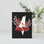 Traditional Palestine elements in palestine map Briefkaart (Staand voorkant)