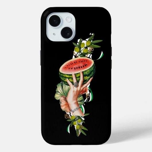 Traditional Palestine elements in palestine map Case-Mate iPhone Case (Achterkant)