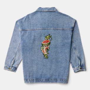 Traditional Palestine elements in palestine map Denim Jacket