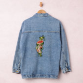 Traditional Palestine elements in palestine map Denim Jacket (Hangar)