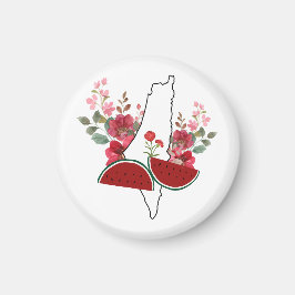 Traditional Palestine elements in palestine map Magneet