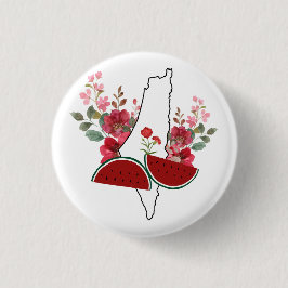 Traditional Palestine elements in palestine map Ronde Button 3,2 Cm