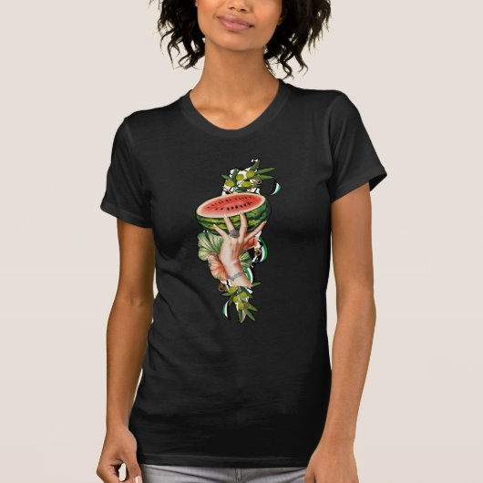 Traditional Palestine elements in palestine map T-shirt (Voorkant)
