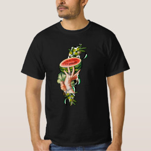 Traditional Palestine elements in palestine map T-shirt