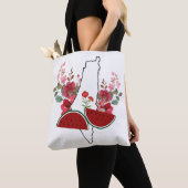 Traditional Palestine elements in palestine map Tote Bag (Dichtbij)