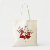 Traditional Palestine elements in palestine map Tote Bag (Voorkant)