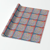 Traditional Patchwork Geometric Gift Wrap Cadeaupapier (Uitgerold)