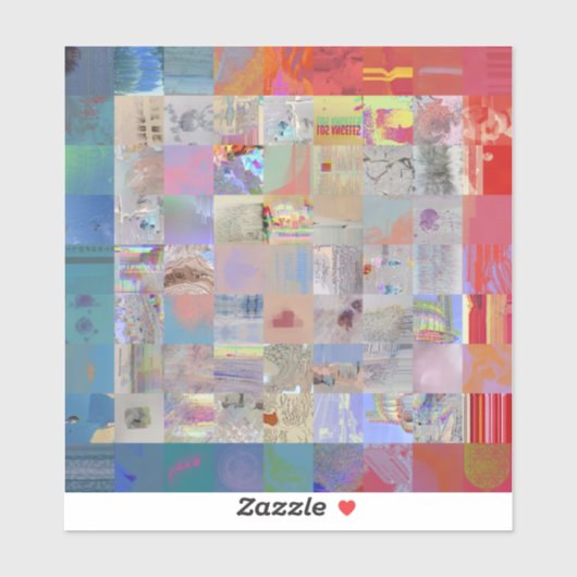 Traditional Patchwork Geometric Gift Wrap Sticker (Vel)