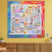 Traditional Patchwork Geometric Home Decor Canvas Afdruk (Insitu (Woonkamer))