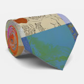 Traditional Patchwork Geometric Pattern Stropdas (Opgerold)