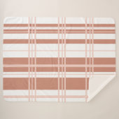 Traditional Plaid Coral Blends and White Sherpa Deken (Voorkant (horizontaal))