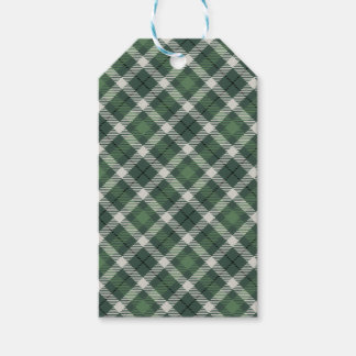 Traditional plaid in green and black. cadeaulabel