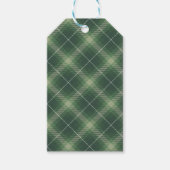 Traditional plaid in green. cadeaulabel (Voorkant)