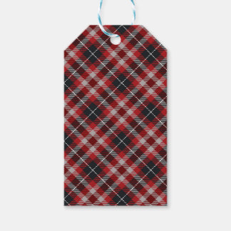 Traditional plaid in red and black. cadeaulabel