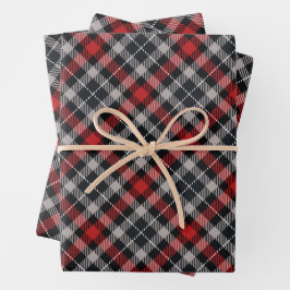 Traditional plaid in red and black. inpakpapier vel