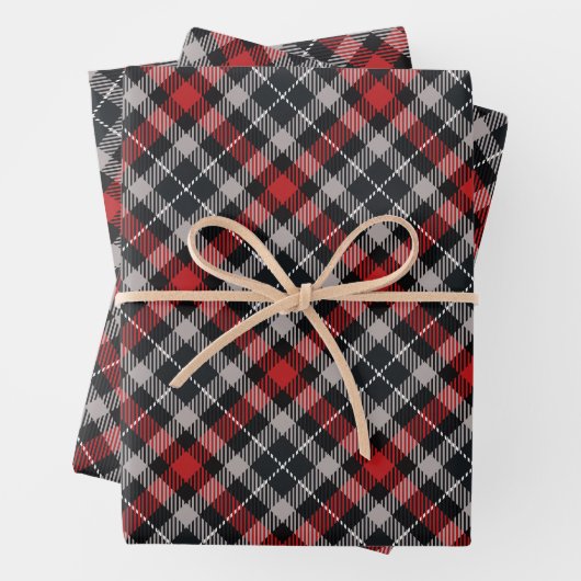 Traditional plaid in red and black. inpakpapier vel (In situ)