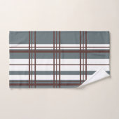 Traditional Plaid Smoke Grey, Deep Burgandy, White Bad Handdoek (Handdoek)