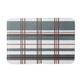 Traditional Plaid Smoke Grey, Deep Burgandy, White Badmat (Voorkant)