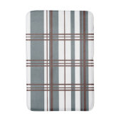 Traditional Plaid Smoke Grey, Deep Burgandy, White Badmat (Voorkant Verticaal)