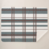 Traditional Plaid Smoke Grey, Deep Burgandy, White Sherpa Deken (Voorkant (horizontaal))