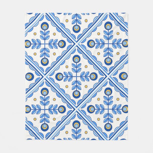 Traditional Portugal Lisbon azulejo ceramic tiles. Fleece Deken (Voorkant)