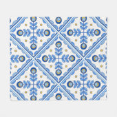 Traditional Portugal Lisbon azulejo ceramic tiles. Fleece Deken (Voorkant (Horizontaal))