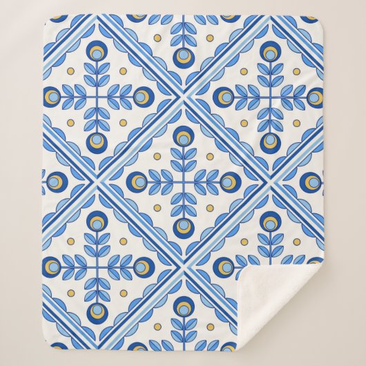 Traditional Portugal Lisbon azulejo ceramic tiles. Sherpa Deken (Voorkant)