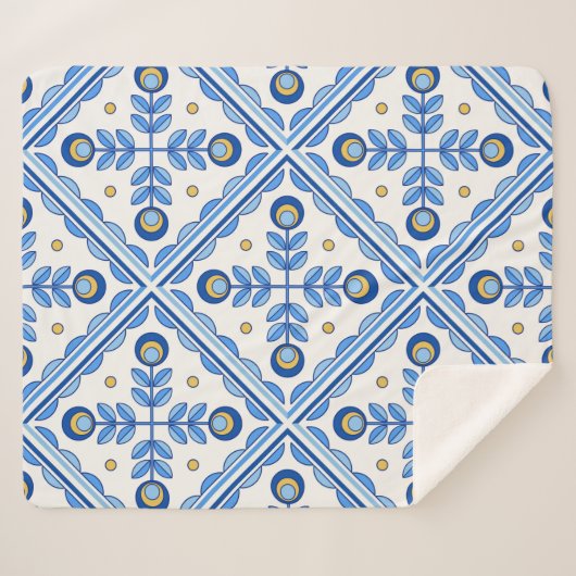 Traditional Portugal Lisbon azulejo ceramic tiles. Sherpa Deken (Voorkant (horizontaal))