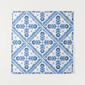 Traditional Portugal Lisbon azulejo ceramic tiles. Wandkleed (Voorkant (horizontaal))