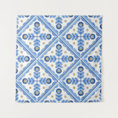 Traditional Portugal Lisbon azulejo ceramic tiles. Wandkleed (Voorkant)